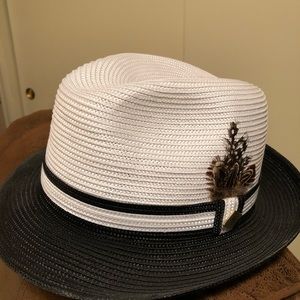 Two-tone paper braid ‘Stacy Adams’ fedora